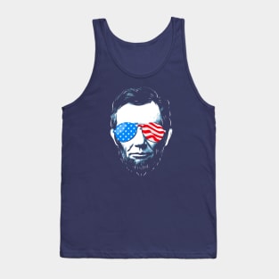 Abe Lincoln in Sunglasses for 4th of July Tank Top